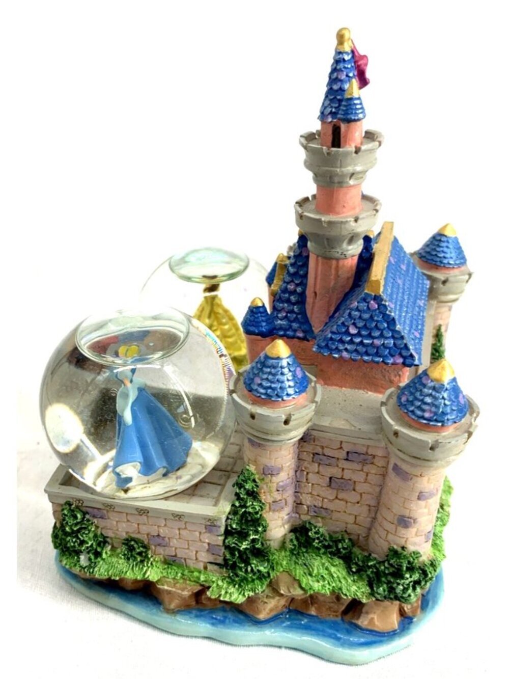 Disney Princess Snowglobe Cinderella Belle Ariel Mini Castle Retired Vintage 5" - Picture 5 of 7